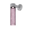 Besa Lighting Juni 16 Outdoor Sconce, Plum Bubble, Silver Finish, 1x4W LED JUNI16PL-WALL-LED-SL